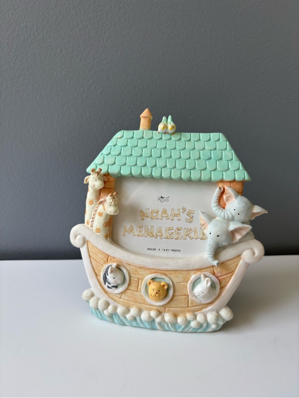 Vintage Russ Berrie "Noah's Menagerie" Picture Frame